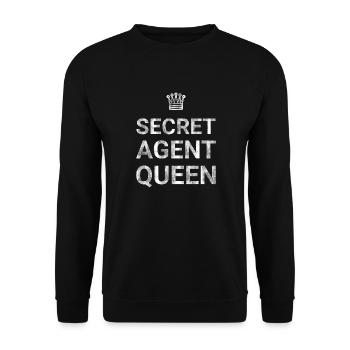 Secret Agent Queen - Unisex Sweatshirt - black - Front - Alina (178cm) & Michal (187cm)