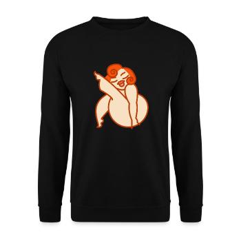 Big Sexy Girl - Unisex Sweatshirt - black - Front - Alina (178cm) & Michal (187cm)