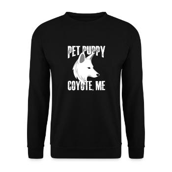 pet puppy coyote me Design for a coyote lover - Unisex Pullover - Schwarz - Vorne - Alina (178cm) & Michal (187cm)