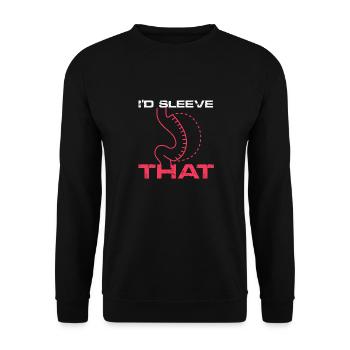 Id sleeve that Design pour un chirurgien gastrique - Sweat-shirt Unisexe - noir - Devant - Alina (178cm) & Michal (187cm)