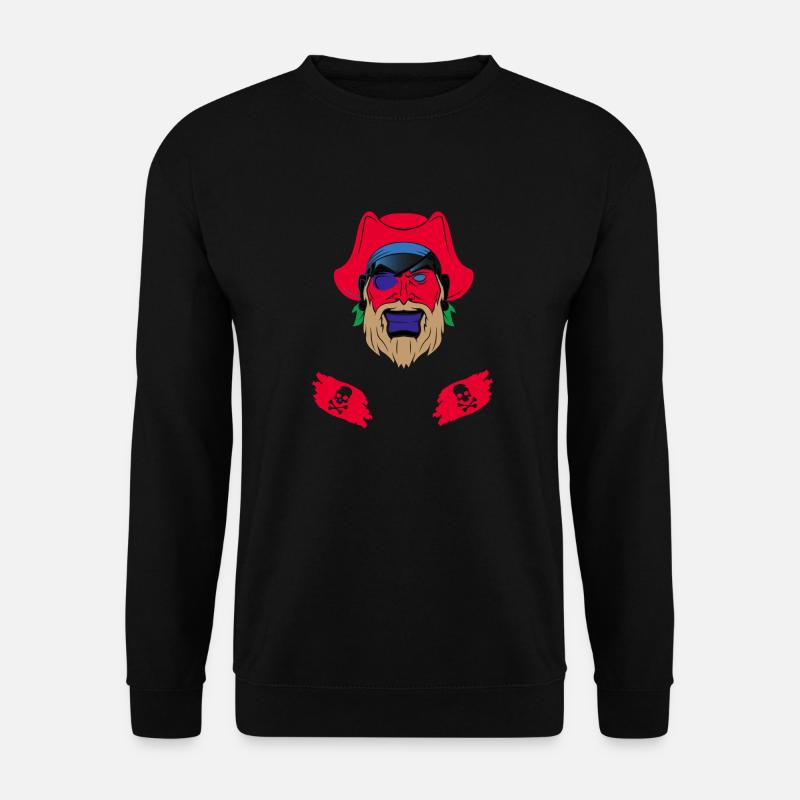 Conception de crâne de pirate - Sweat-shirt Unisexe - noir