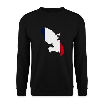 Stadtplan von Martinique - Unisex Pullover - Schwarz - Vorne - Alina (178cm) & Michal (187cm)