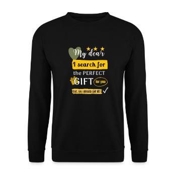 Perfect Gift - Sweat-shirt Unisexe - noir - Devant - Alina (178cm) & Michal (187cm)