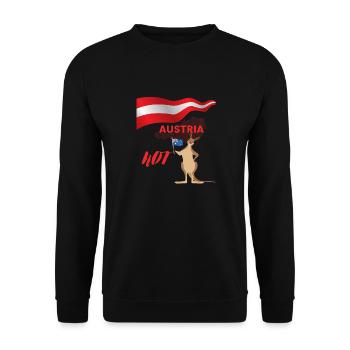 Austria not Australia - Unisex Sweatshirt - black - Front - Alina (178cm) & Michal (187cm)