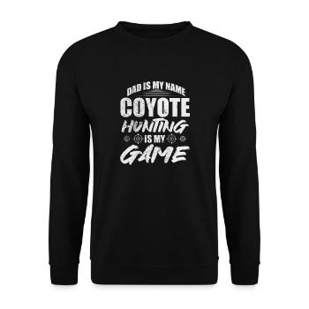 Papa est mon nom La chasse au coyote est mon gibier Coyote - Sweat-shirt Unisexe - noir - Devant - Alina (178cm) & Michal (187cm)