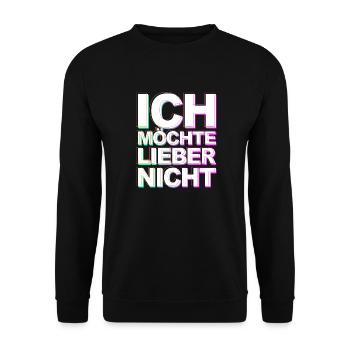 Bartleby der Schreiber - Ich möchte lieber nicht - Unisex Pullover - Schwarz - Vorne - Alina (178cm) & Michal (187cm)