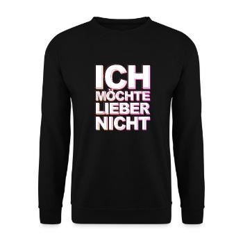 Bartleby der Schreiber - Ich möchte lieber nicht - Unisex Pullover - Schwarz - Vorne - Alina (178cm) & Michal (187cm)