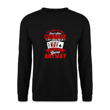 Cribbage Smart People Spiel Cribbage Sports - Unisex Pullover - Schwarz - Vorne - Alina (178cm) & Michal (187cm)