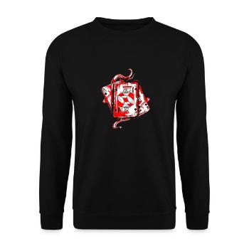Blackjack Playing Cards Casino Player Blackjack - Unisex Sweatshirt - black - Front - Alina (178cm) & Michal (187cm)