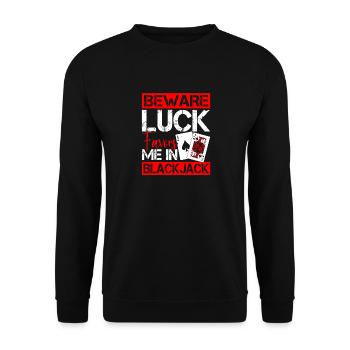Blackjack Sports Lover Blackjack Player Casino - Unisex Sweatshirt - black - Front - Alina (178cm) & Michal (187cm)