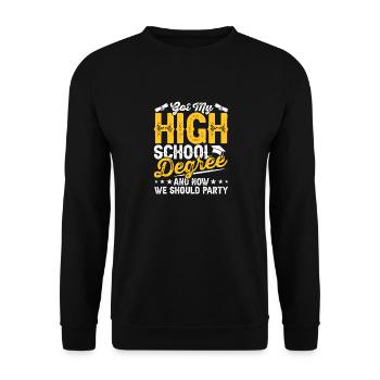 Proud High School Graduate Boys Girls - Unisex Sweatshirt - black - Front - Alina (178cm) & Michal (187cm)