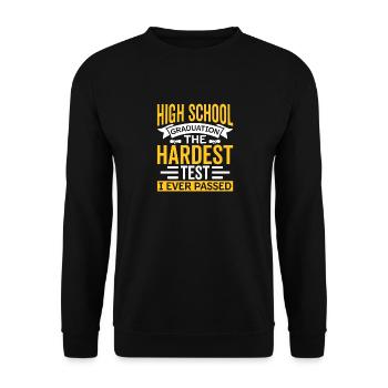 Family Graduation High School Graduates. - Unisex Sweatshirt - black - Front - Alina (178cm) & Michal (187cm)