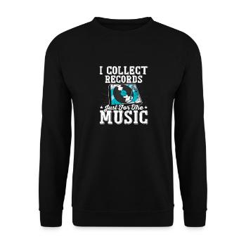 Disques vinyles Collector Records Collect Music - Sweat-shirt Unisexe - noir - Devant - Alina (178cm) & Michal (187cm)