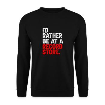 Record Shop Record Collector Records - Unisex Sweatshirt - black - Front - Alina (178cm) & Michal (187cm)