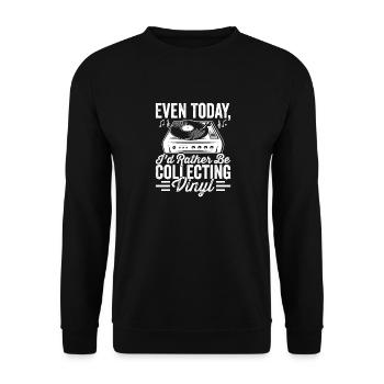 Disques vinyles Collection de disques musicaux de collection - Sweat-shirt Unisexe - noir - Devant - Alina (178cm) & Michal (187cm)