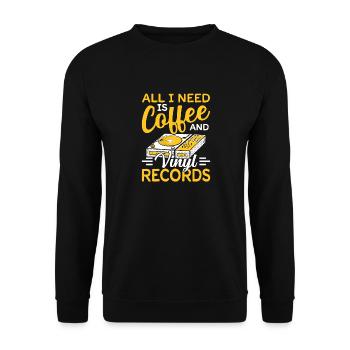 Disques vinyles Collection Musicien Vinyle - Sweat-shirt Unisexe - noir - Devant - Alina (178cm) & Michal (187cm)