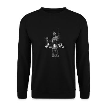 Athena Goddess of Wisdom | Greek Mythology - Unisex Sweatshirt - black - Front - Alina (178cm) & Michal (187cm)