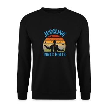 Juggling Takes Balls - Unisex Sweatshirt - black - Front - Alina (178cm) & Michal (187cm)