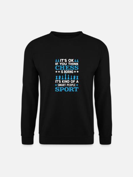 Lustiger Schachspiel Spruch Smart People Sport - Unisex Pullover - Schwarz