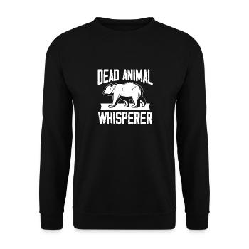 dead animal whisperer Design for a taxidermist - Unisex Sweatshirt - black - Front - Alina (178cm) & Michal (187cm)