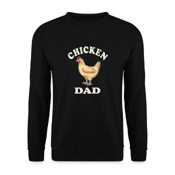 T-shirt Chicken Dad - Sweat-shirt Unisexe - noir - Devant - Alina (178cm) & Michal (187cm)
