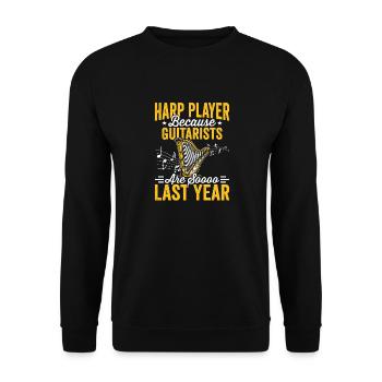 Lecteur de musique Harpiste Expert en mélomanes - Sweat-shirt Unisexe - noir - Devant - Alina (178cm) & Michal (187cm)