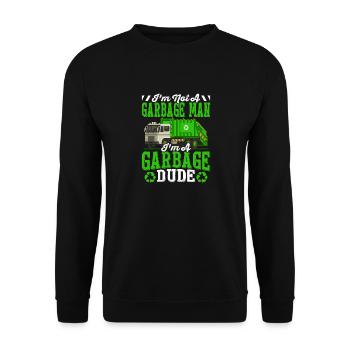 Garbage Dude Trash Dump Garbage Truck Driver - Unisex Pullover - Schwarz - Vorne - Alina (178cm) & Michal (187cm)