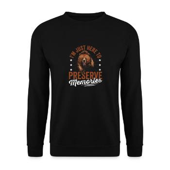 Bewahren Sie Erinnerungen Taxidermist Expert - Unisex Pullover - Schwarz - Vorne - Alina (178cm) & Michal (187cm)