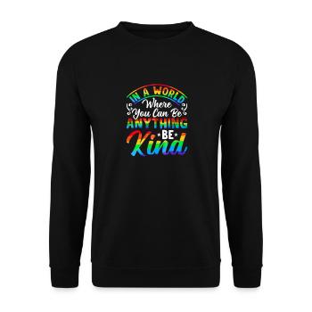Lgbtq Gay Awareness Rights Unterstützen Pride - Unisex Pullover - Schwarz - Vorne - Alina (178cm) & Michal (187cm)