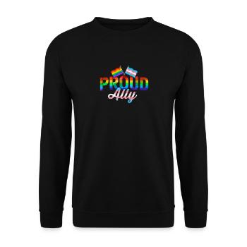 Stolzer Verbündeter Lgbtq Gay Awareness Rights - Unisex Pullover - Schwarz - Vorne - Alina (178cm) & Michal (187cm)