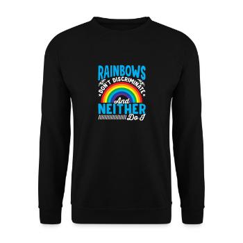 Rainbows do not discriminate Lgbtq Gay - Unisex Sweatshirt - black - Front - Alina (178cm) & Michal (187cm)