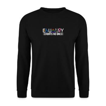 Equality does not harm anyone Lgbtq Gay - Unisex Sweatshirt - black - Front - Alina (178cm) & Michal (187cm)