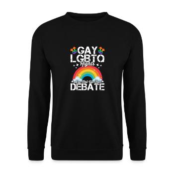 Lgbtq Droits des homosexuels Débat Sensibilisation Soutien Fierté - Sweat-shirt Unisexe - noir - Devant - Alina (178cm) & Michal (187cm)
