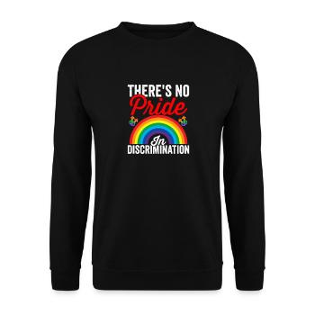No pride in discrimination Lgbtq Gay Rights - Unisex Sweatshirt - black - Front - Alina (178cm) & Michal (187cm)