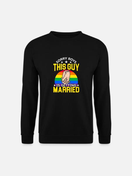 Heiraten Lgbtq Schwuler Junggesellenabschied Pride - Unisex Pullover - Schwarz
