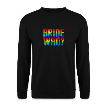 Braut, Die Lgbtq Schwuler Junggesellenabschied - Unisex Pullover - Schwarz - Vorne - Alina (178cm) & Michal (187cm)