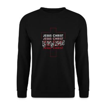 Jésus-Christ est Seigneur Étude de la Bible Faith - Sweat-shirt Unisexe - noir - Devant - Alina (178cm) & Michal (187cm)