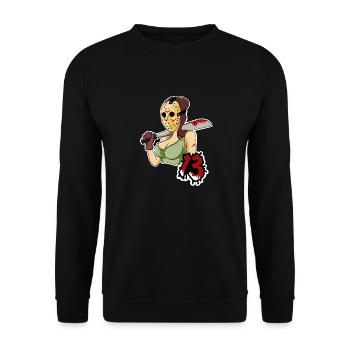 Lady 13 - Sweat-shirt Unisexe - noir - Devant - Alina (178cm) & Michal (187cm)