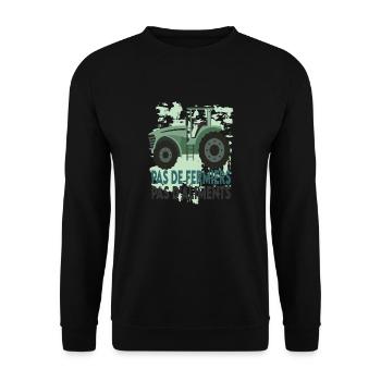 Pas de fermiers Pas d'aliments - Sweat-shirt Unisexe - noir - Devant - Alina (178cm) & Michal (187cm)