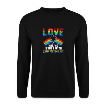 L’amour n’a pas de problèmes Mariage gay Lgbtq - Sweat-shirt Unisexe - noir - Devant - Alina (178cm) & Michal (187cm)