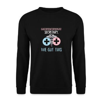 gastroenterologist secretary we gut this Design - Unisex Sweatshirt - black - Front - Alina (178cm) & Michal (187cm)