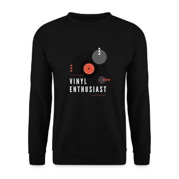 Vinyl Enthusiast - Unisex Sweatshirt - black - Front - Alina (178cm) & Michal (187cm)