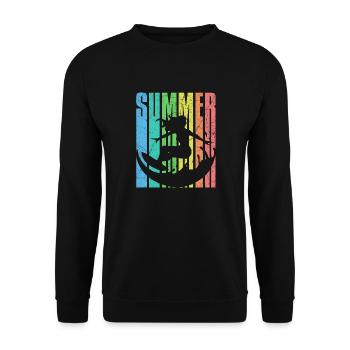 Summer Surfergirl vintage 2023 - Unisex Sweatshirt - black - Front - Alina (178cm) & Michal (187cm)