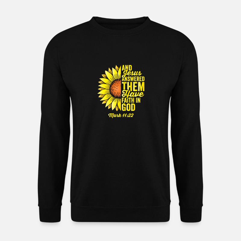 Glaube An Gott Bibelverse Christen Religiöser - Unisex Pullover - Schwarz