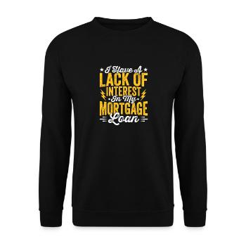 Mangelndes Interesse Mortgage Loan Officer - Unisex Pullover - Schwarz - Vorne - Alina (178cm) & Michal (187cm)