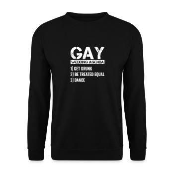 Gay Wedding Agenda Tanz Lgbtq Equality Awareness - Unisex Pullover - Schwarz - Vorne - Alina (178cm) & Michal (187cm)