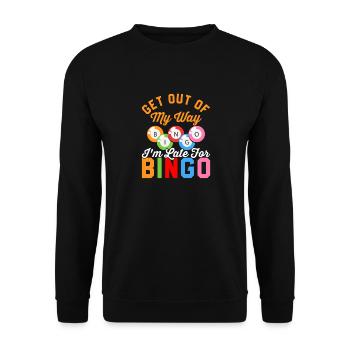 En retard pour les joueurs de bingo qui - Sweat-shirt Unisexe - noir - Devant - Alina (178cm) & Michal (187cm)