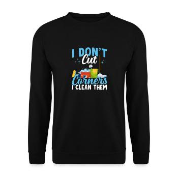 I clean you housekeeper housekeeping - Unisex Sweatshirt - black - Front - Alina (178cm) & Michal (187cm)