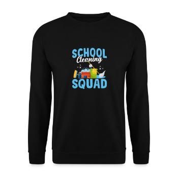 Femme de ménage de l’escouade de nettoyage de l’école - Sweat-shirt Unisexe - noir - Devant - Alina (178cm) & Michal (187cm)