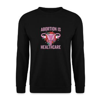 Abtreibung Gesundheitswesen Medicare Unterstützung - Unisex Pullover - Schwarz - Vorne - Alina (178cm) & Michal (187cm)